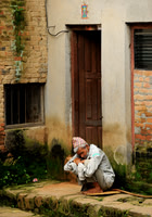 Nap at the main door