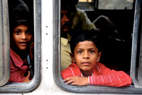 Kids in the bus
