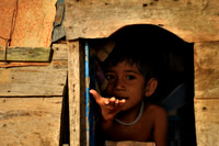 Begging from a boat