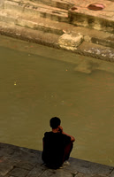 Praying at the Bagmati River